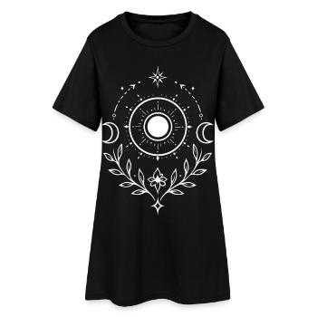 Soleil du solstice d’été – Symbole mystique pour Litha - Robe T-shirt Femme - noir - Devant