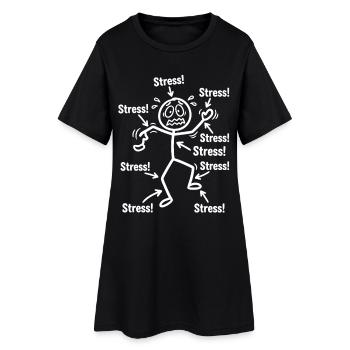 stress_figur_pfeile - Robe T-shirt Femme - noir - Devant