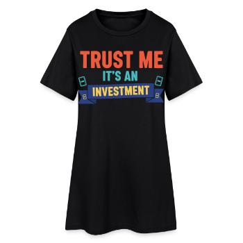 Trust Me Its An Investment Trading Card Collector - Frauen T-Shirt-Kleid - Schwarz - Vorne