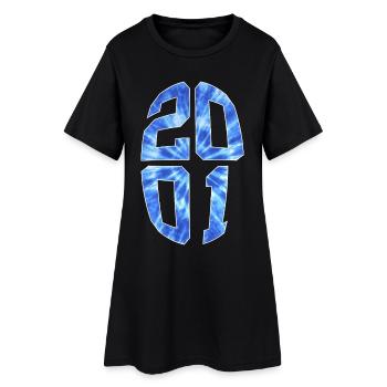 25 ANS 2001 25E ANNIVERSAIRE - Robe T-shirt Femme - noir - Devant