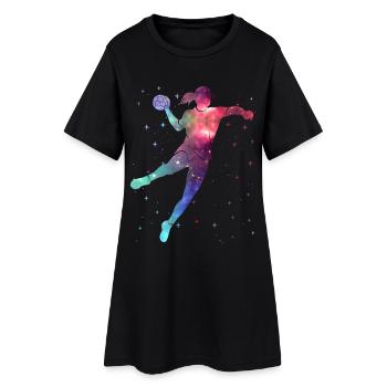 Joueur de handball Joueur de handball spatial - Robe T-shirt Femme - noir - Devant