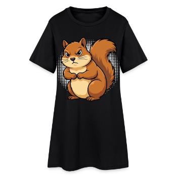 Écureuil Écureuil Écureuil Amoureux des rongeurs - Robe T-shirt Femme - noir - Devant