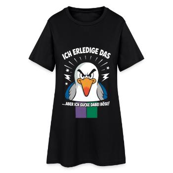 Möwe Ostsee Nordsee Urlaub Bin Da Kann Losgehen - Frauen T-Shirt-Kleid - Schwarz - Vorne