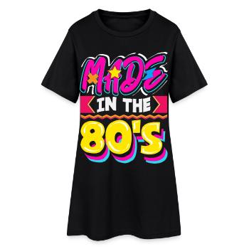Retro Back to the 80s Vintage Design - Women’s T-Shirt Dress - black - Front