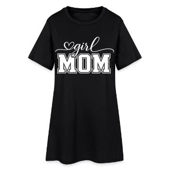 Maman de Fille | Cadeau Fête des Mères Humour - Robe T-shirt Femme - noir - Devant