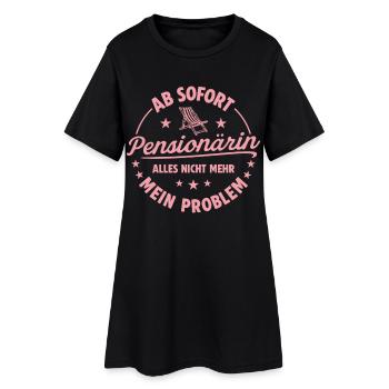 Beamtin Abschied Rente - Ab sofort Pensionärin - Frauen T-Shirt-Kleid - Schwarz - Vorne