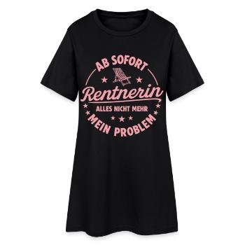 Kollegin Abschied Rente - Ab sofort Rentnerin - Frauen T-Shirt-Kleid - Schwarz - Vorne