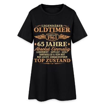 Legendärer Oldtimer 1961 – 65. Geburtstag - Frauen T-Shirt-Kleid - Schwarz - Vorne