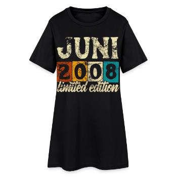 Édition Limitée Vintage Anniversaire de juin 2008 - Robe T-shirt Femme - noir - Devant