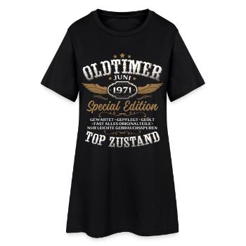 55. Geburtstag Geschenk Mann Oldtimer Juni 1971 - Frauen T-Shirt-Kleid - Schwarz - Vorne