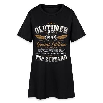 40. Geburtstag Geschenk Mann Oldtimer Juni 1986 - Frauen T-Shirt-Kleid - Schwarz - Vorne