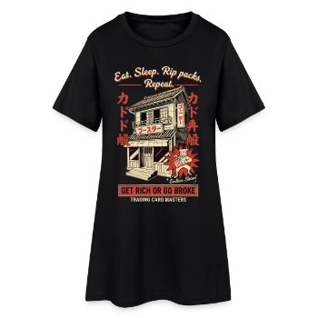 Eat Sleep Rip Packs Repeat Get Rich Or Go Broke - Women’s T-Shirt Dress - black - Front