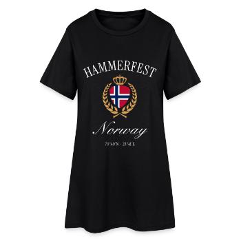 Couronne d’armoiries de Norvège du Hammerfest – Souvenir de voyage - Robe T-shirt Femme - noir - Devant
