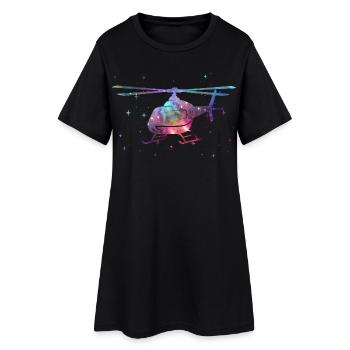 Helicopter Pilot Space Kids Helicopter - Women’s T-Shirt Dress - black - Front