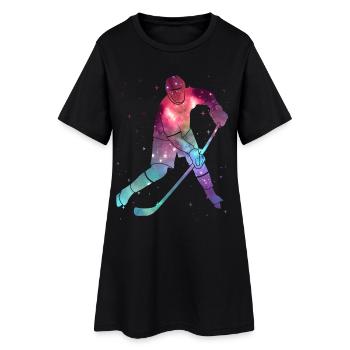 Eishockey Spieler Weltraum Kinder Eishockeyspieler - Women’s T-Shirt Dress - black - Front