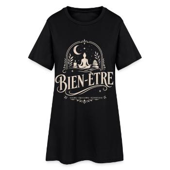 Art Céleste du Yoga & de la Méditation - Robe T-shirt Femme - noir - Devant