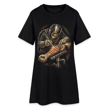 Soudeur Spécialiste en soudage - Robe T-shirt Femme - noir - Devant