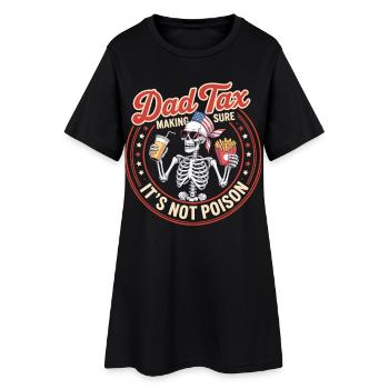 Vater-Steuer-Skelettpartei - Frauen T-Shirt-Kleid - Schwarz - Vorne