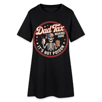 Squelette fiscal du père, pas poison - Robe T-shirt Femme - noir - Devant
