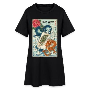 Pack Ripper Card Flipper Trading Card God Pack - Women’s T-Shirt Dress - black - Front