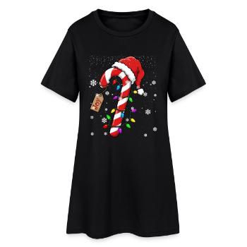 Drôle de t-shirt de Noël cadeau de Noël - Robe T-shirt Femme - noir - Devant