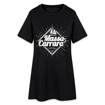 Massa-Carrara Toskana in Italien Schiff Souvenir - Frauen T-Shirt-Kleid - Schwarz - Vorne