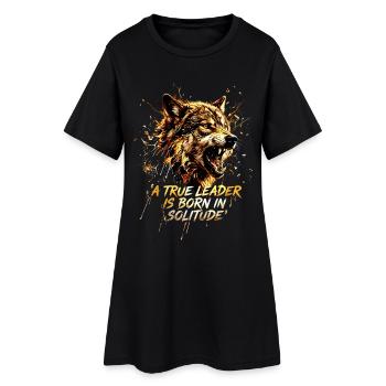 Dicton motivant du chef de loup Alpha - Robe T-shirt Femme - noir - Devant