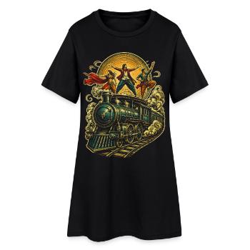 Bollywood - Robe T-shirt Femme - noir - Devant