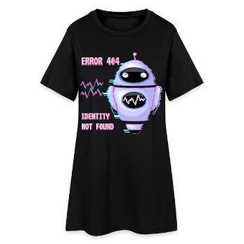 ERREUR 404 : Identité non trouvée - Robe T-shirt Femme - noir - Devant