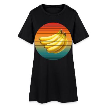 BANANE VINTAGE - Robe T-shirt Femme - noir - Devant