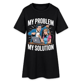 Remote Developer My Problem My Pictogram Mom Dad - Frauen T-Shirt-Kleid - Schwarz - Vorne