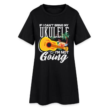 Si je ne peux pas prendre mon ukulélé, je ne prends pas le Musiker - Robe T-shirt Femme - noir - Devant