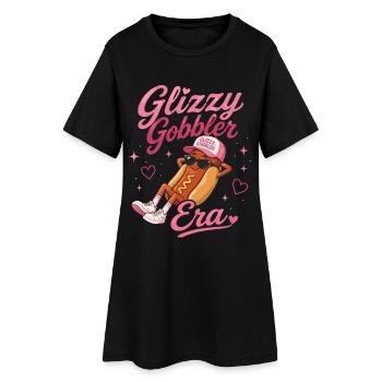 Amateur de saucisses fanatiques de hot-dogs brillants - Robe T-shirt Femme - noir - Devant