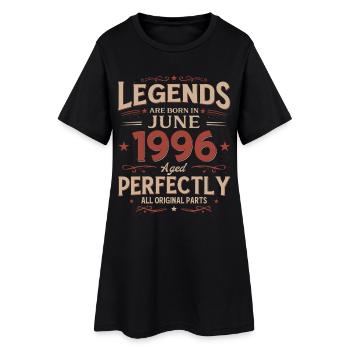 30th Birthday Gift Legend June Vintage 1996 - Women’s T-Shirt Dress - black - Front
