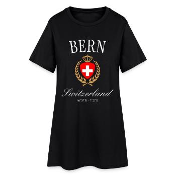 Couronne des armoiries Berne Suisse – Souvenir de voyage - Robe T-shirt Femme - noir - Devant