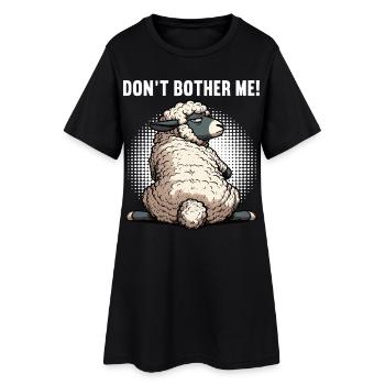Don't Bother Me Sheep Sheep Shepherd Sheep Holder - Women’s T-Shirt Dress - black - Front