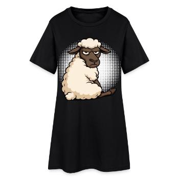 Sheep Sheep Shepherd Sheep Keeper Ram - Women’s T-Shirt Dress - black - Front