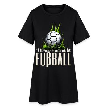 WM — Fußball ruft laut nicht ansprechen - Frauen T-Shirt-Kleid - Schwarz - Vorne