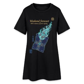 Prévisions du week-end : 100 de chances de déchirement du sac - Robe T-shirt Femme - noir - Devant