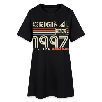 Cadeau rétro vintage d’anniversaire 1997 - Robe T-shirt Femme - noir - Devant