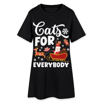 Drôle de t-shirt de Noël cadeau de Noël - Robe T-shirt Femme - noir - Devant