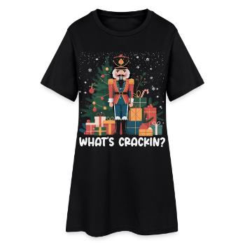 Drôle de t-shirt de Noël cadeau de Noël - Robe T-shirt Femme - noir - Devant