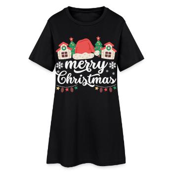 Drôle de t-shirt de Noël cadeau de Noël - Robe T-shirt Femme - noir - Devant