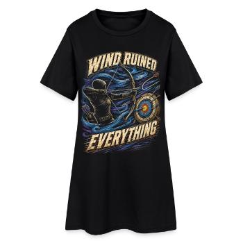 Archer Archer Wind a tout gâché - Robe T-shirt Femme - noir - Devant