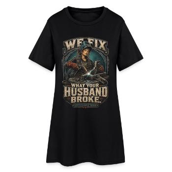 Soudeur Spécialiste en soudage - Robe T-shirt Femme - noir - Devant