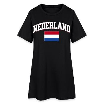 Netherlands Football Lover Retro Sports Design - Women’s T-Shirt Dress - black - Front