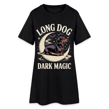 Dark Magic Dackel - Frauen T-Shirt-Kleid - Schwarz - Vorne