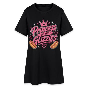 Fan de grill de hot-dogs au pain à la saucisse - Robe T-shirt Femme - noir - Devant