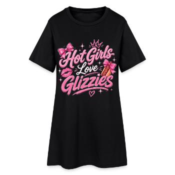 Glizzy Gobbler Hot Dog Würstchen Grillen Humor - Frauen T-Shirt-Kleid - Schwarz - Vorne