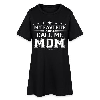Mes personnes préférées m’appellent maman Drôle de cadeau de mère - Robe T-shirt Femme - noir - Devant